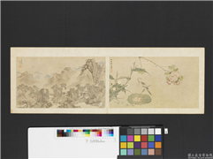 明人画幅集册　册　明胡起昆茅堂独坐,绘画,山水,人物,树木,建筑