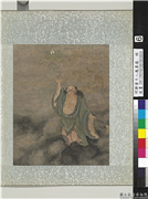 明郑重十八应真像　册　应真像（六）,绘画,佛道人物,山水,建筑,器用