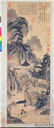 明尤求书阁早梅　轴,绘画,山水,建筑,花草,树木,人物,走兽,器用