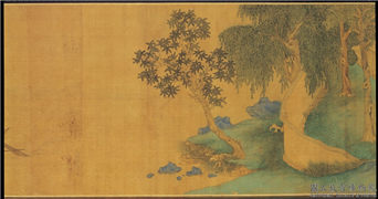 明仇英画渊明归去来辞　卷,绘画,人物,建筑,树木,花草,船,翎毛,走兽,山水,器用,车