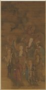 元人应真像　轴,绘画,佛道人物,器用,走兽,花草