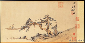 明文嘉赤壁图并书赋　卷,绘画,书法,山水,花草,树木,经史-故事,佛道人物,人物,船