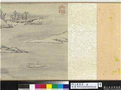 明人画雪景　卷,绘画,山水,人物,树木,建筑,船