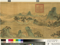 清王翬长江万里图　卷,绘画,山水,走兽,建筑,人物,船,翎毛,树木,器用,花草