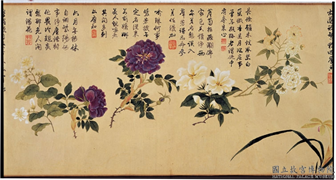 清邹一桂十香图　卷,绘画,花草