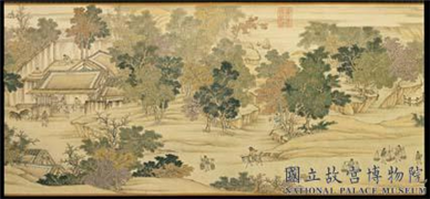 清杨大章仿宋院本金陵图　卷,绘画,翎毛,树木,建筑,器用,走兽,果蔬,车,人物,五谷,山水,船,食品