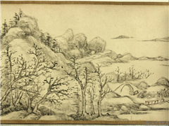 徐扬画山水　卷,绘画,山水,树木,船,人物,建筑