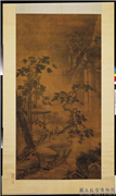 明戴进抚松观瀑　轴,绘画,山水,树木,人物,建筑,器用