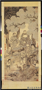 明丁云鹏画应真像　轴,绘画,佛道人物,走兽,器用,山水,树木,果蔬