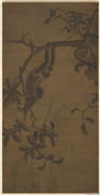 元颜辉画猿　轴,绘画,走兽,树木,草虫