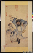 明人吉庆图　轴,绘画,佛道人物,人物,器用,祥瑞