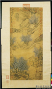 清恽寿平梅花书屋图　轴,绘画,山水,花草,建筑,人物,器用