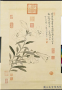 清恽寿平百合　轴,绘画,花草