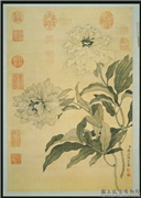 清蒋廷锡画墨牡丹　轴,绘画,花草