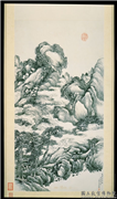 清励宗万仿王蒙夏云多奇峰笔意　轴,绘画,山水,树木,建筑
