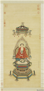清邹一桂画佛像　轴,绘画,佛道人物,器用,花草