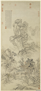 清邹一桂秋爽图　轴,绘画,山水,翎毛,树木,建筑,器用