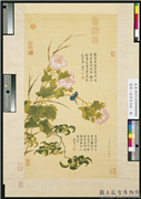 清邹一桂画芙蓉丹桂　轴,绘画,花草,翎毛