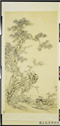 清蒋溥岁寒三友　轴,绘画,花草,树木,山水