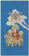 清丁观鹏画无量寿佛　轴,绘画,佛道人物,山水,器用,走兽