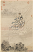 清金廷标画瑶池献寿　轴,绘画,佛道人物,山水,建筑,果蔬,器用,树木