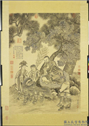 清徐扬画应真　轴,绘画,佛道人物,树木,走兽,器用