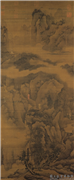 元人画山水　轴,绘画,山水,经史-故事,人物,树木,走兽