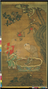 戏婴图　轴,绘画,人物,器用,山水,树木,果蔬