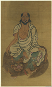 明人观音大士像　轴,绘画,佛道人物,走兽,器用