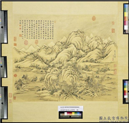 清董邦达溪山霁雪　轴,绘画,山水,人物,树木,建筑