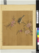 宋钱选写生图　册　碧桃花翎毛,绘画,花草,翎毛