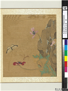 宋钱选写生图　册　虞美人蜂蛾,绘画,山水,花草,草虫