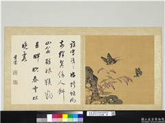 宋钱选摹古花蜨图　册　红蓼,绘画,花草,草虫,山水