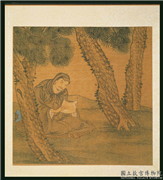 宋人十六应真像　册　应真像（二）,绘画,佛道人物,树木,器用
