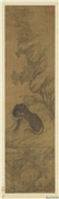 元人画虎　轴,绘画,走兽,山水,花草,树木
