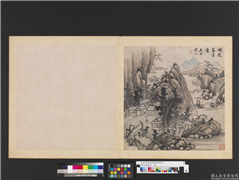 明沈周摹古　册　仿痴翁笔法,绘画,山水,人物,树木,建筑