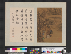 明仇英画二十四孝　册　曾子囓指心痛,绘画,经史-故事,人物,树木,走兽,建筑,山水,器用