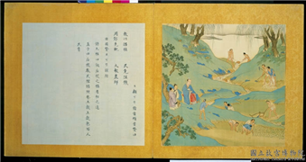 明仇英画帝王道统万年图　册　后稷,绘画,人物,山水,树木,建筑,器用