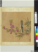 明仇英花鸟　册　夹竹桃,绘画,树木,花草,翎毛