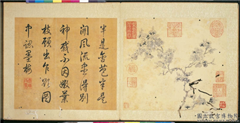 明陈淳画花卉　册　杏花,绘画,花草