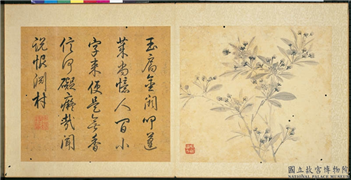 明陈淳画花卉　册　海棠,绘画,花草