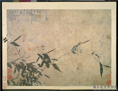 明林达花卉翎毛　册　竹叶翎毛,绘画,树木,翎毛