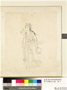 明丁云鹏大士像　册　大士像（三）,绘画,佛道人物,山水,器用,花草