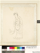 明丁云鹏大士像　册　大士像（五）,绘画,佛道人物
