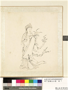 明丁云鹏大士像　册　大士像（七）,绘画,佛道人物,花草