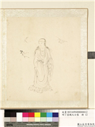明丁云鹏大士像　册　大士像（十二）,绘画,佛道人物,花草,器用,翎毛