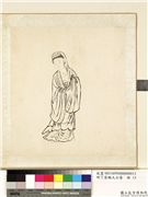 明丁云鹏大士像　册　大士像（十三）,绘画,佛道人物