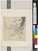 明李流芳山水写生　册　梅花,绘画,花草