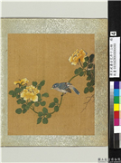 清王武摹古花卉十二帧　册　酴醾翠羽,绘画,花草,翎毛