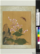清王武摹古花卉十二帧　册　海棠蓝菊,绘画,花草,山水,草虫